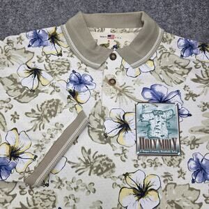 Vintage Skins Game Polo Shirt Mens Large Hawaiian Pineapple Golf Holy Moly 90s